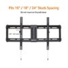 Amazon Basics Tilt TV Wall Mount With Horizontal Post-Installation Levelling For 32 Inch to 86 Inch TVs, Black