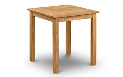 Julian Bowen Coxmoor Square Dining Table, Oak,Height: 75, Width: 75, Depth: 75cm
