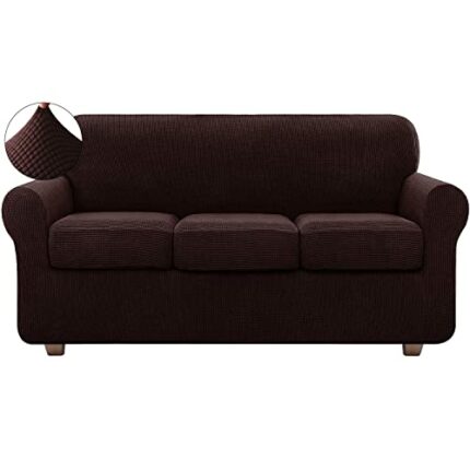 NORTHERN BROTHERS 3 Seater Sofa Cover Stretch Couch Cover for 3-Seater Covers for Sofas Protector Universal Sofa Slipcover for Living Room （3 Sea