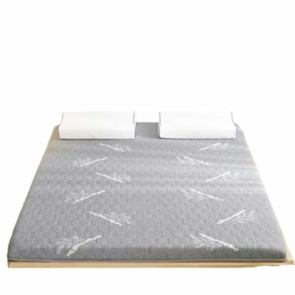 TBIIEXFL Natural Latex Memory Foam Filling Mixed Mattress 8cm Tatami King Queen Full Size Keep Warm Winter Comfortable Cushion (Color : Gray, Siz