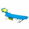 SUNNYFEEL Folding Camping Chairs Reclining Beach Chair Sun Lounger Lay Flat Tanning Portable with Removable Headrest Pillow Face Hole for Outdoor