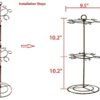 GeLive Flight Server Stand Wine Glasses Display Holder Tree Stemware Rack Hanger Organizer for Wine Tasting Party Bar Decoration Bronze