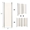 4 Panel Room Divider, Folding Privacy Screen Wall Divider for Room Separation, Freestanding Room Partitions for Home Office Dorm Decor 84”W×67”H,