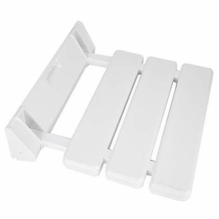 Wall Mount Shower Chair Stool, Aluminium Alloy Wall Mount Bath Stool Bench for Bathroom, 130Kg Load