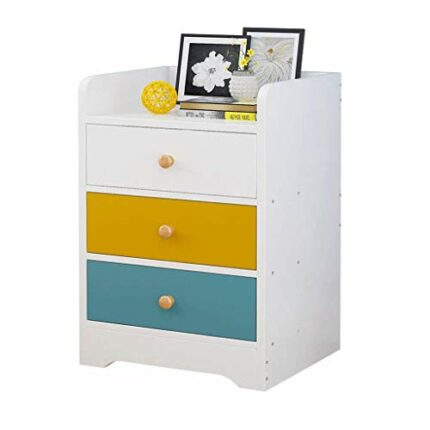 CZDYUF Bedside Table, Three-Layer Drawer Oversized Storage Space, Easy to Install, Size 333059cm