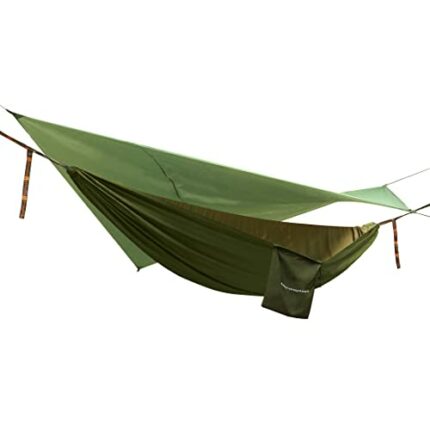 Ultrasport 3-In-1 Hammock For Use Between Trees, Hammock Set Incl. Mosquito Net, Tarpaulin And Carrying Bags, Loadable Up To 200 KG, Ideal Up To