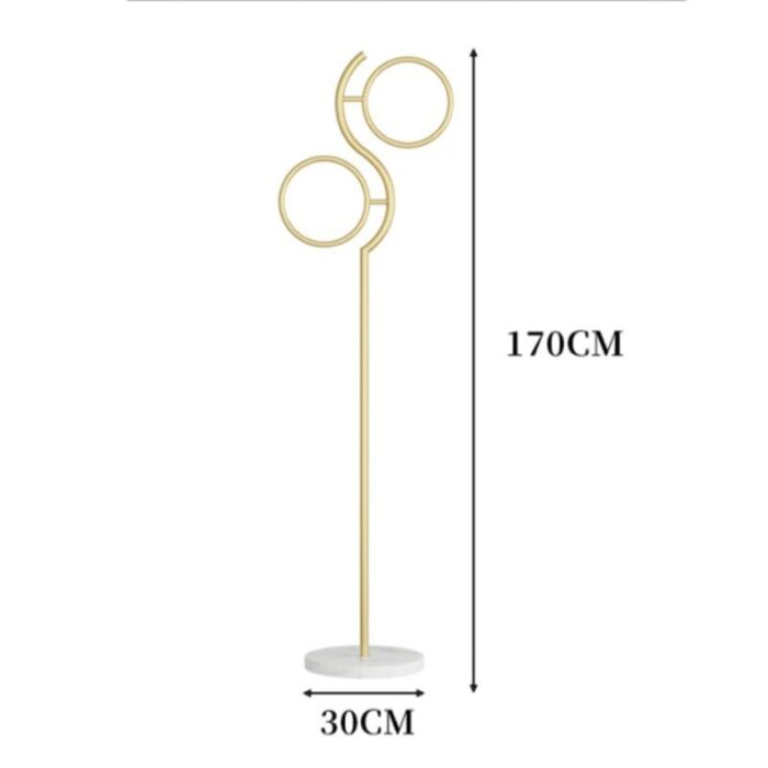 DLOETT Floor Hall Golden Metal Clothes Hanger Standing Coat Rack Foot Garment Entrance Coat Rack Home Furnitur