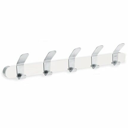 Blomus 63264 Coat Rack,5 Hook, White VENEA