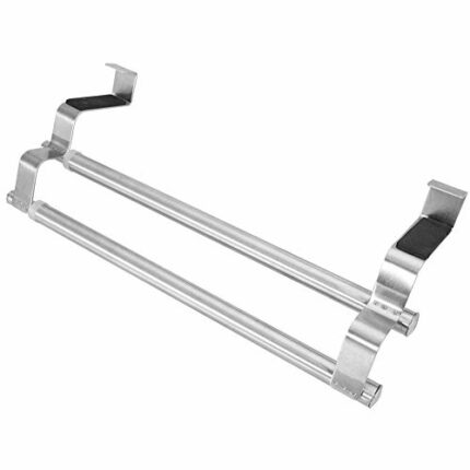 Samfox Towel Rack, Stainless Steel Retractable Bath Towel Rack Hanging Bedroom Towel Shelf for Bathroom(Double bar)
