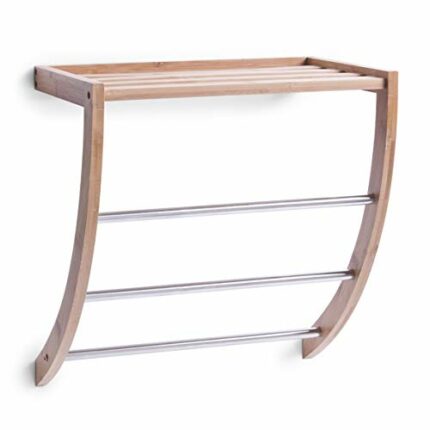 Zeller 13595 Towel Rail 38 x 24 x 40 Bamboo/Chrome