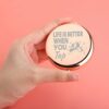 UJIMS Life is Better When You Tap Dance Step Dancers Gift Ballet Instructor Makeup Mirror Tap Dance Teacher Appreciation Gift (Tap Dance Mirror)