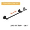 BESy Adjustable 37.2 to 69.6 CM Single Towel Rail for Bathroom SUS304 Stainless Steel Towel Bar, Wall Mounted with Screws Towel Holder Rod Hotel