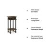Furinno Turn-N-Tube Tall End Table, Side Table with Bin, Columbia Walnut/Black/Dark Brown