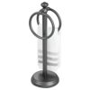 mDesign Small Hand Towel Holder — Freestanding Towel Rail for Bathroom and Dressing Table — Metal Bathroom Towel Rack — Set of 2 — Grey