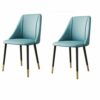 dining chair Kitchen Dining Room Furniture Chairs Dining Chairs Water Proof PU Leather Dining Chair With Metal Legs And Backrest Kitchen Living R