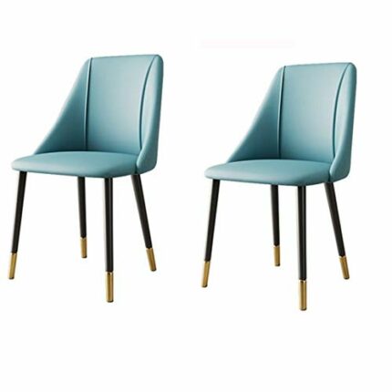 Kitchen Dining Room Furniture Chairs Dining Chairs Water Proof PU Leather Dining Chair With Metal Legs And Backrest Kitchen Living Room Lounge Co