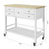 EYHLKM Kitchen Trolley Cart Kitchen Storage Trolley with 5 Drawers and Storage Shelf