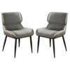 Kitchen Dining Room Furniture Chairs Kitchen Dining Chairs Set Of 2 Microfiber Leather Office Chair with Carbon Steel Metal Chair Legs for Lounge