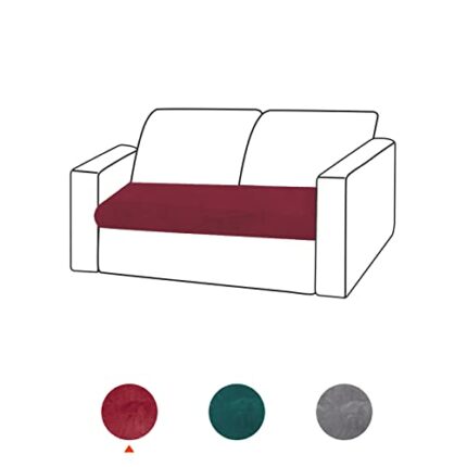 NiCoLa Chair Sofa Slipcover, Sofa Cushion Cover, Super Stretch Sofa Covers for Living Room Furniture Protector (2 Seater, Wine Red)