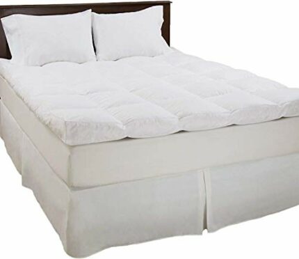 Lancashire Bedding Duck Feather Mattress Topper 3 Inch Deep Soft Cotton Casing - Single Double King Superking Emperor