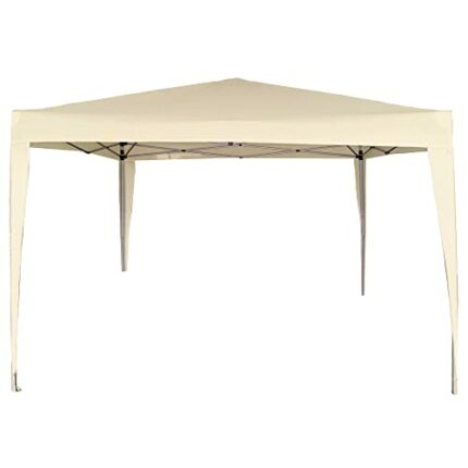 AKTIVE 62188 – Folding Gazebo 300 x 300 x 240 cm Polyester Aktive Garden Cream