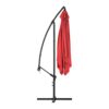 Uniprodo UNI-UMBRELLA-SQ250RE-N | Parasol | Cantilever Umbrella | Red Square 250 x 250 cm | Tilting | Garden Umbrella | Patio Umbrella | Sun Prot