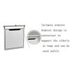 TJLSS Hidden Shoe Changing Stool Wall Folding Stool Shoe Cabinet Wall Hanging Porch Chair Bathroom Wearing Shoe Stool Aluminum Alloy (Color : Sil
