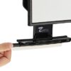 ToiletTree Products Ultimate Fogless Shower Bathroom Mirror, Bigger Reflective Surface & Thinner Frame, Squeegee Included, Black