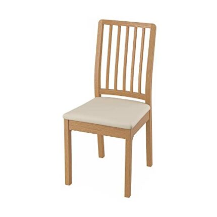 Ikea EKEDALEN chair, oak effect/Hakebo beige