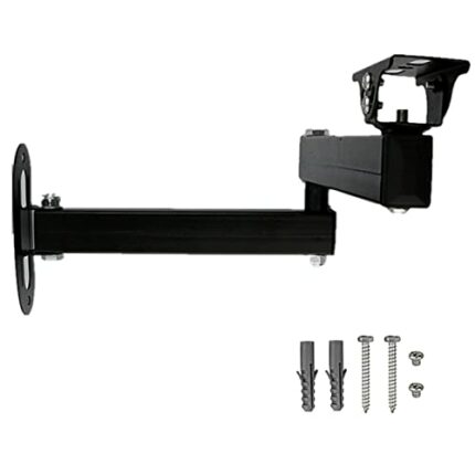OdiySurveil Articulating Magic Arm Wall Mount Holder Stand 22.5cm + 22.5cm,Wall Corner Mount Metal Black Bracket 45CM Long Arm Universal Angle Le