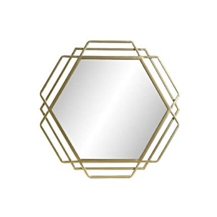 DKD Home Decor Wall Mirror Gold Metal (39 x 2 x 39 cm)