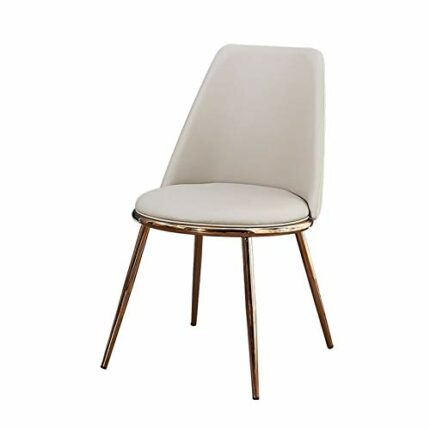 dining chair Kitchen Dining Room Furniture Chairs Modern PU Leather High Back Padded Soft Seat Dining Chair With Metal Legs Backrests For Office