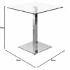 EXCLUSIVE Clear Glass 70cm Square Dining Table