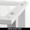 mDesign Towel Holder — 2-Bar Towel Rail for Bathroom Storage and Organisation — Freestanding Towel Rack for Bath, Hand and Face Towels — Matte Wh