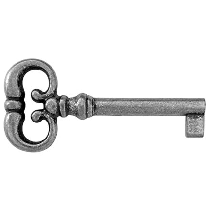 cyclingcolors 1x Vintage Style Open Barrel Skeleton Key Furniture Cabinet Antique 68mm Silver