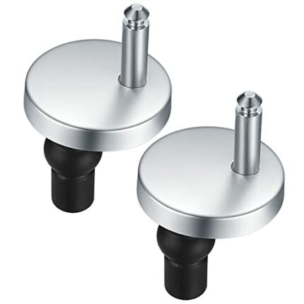 2 Packs Toilet Seat Hinges Fixings, Quick Release Toilet Top Fix Blind Hole Fittings,Toilet Seat Hinge with Spare Expanding Rubber Screws Nuts Bo