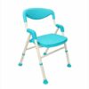 Bath Stools,Shower Stools Bathroom Folding Shower Chair for Elderly Aluminum Alloy Bath Chair Non-Slip for Pregnant Women - Load-Bea100Kg