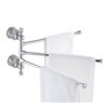 HIGOH Towel Racks,Towel Holder Towel Rail for Bathroom, Finish Rotating Towel Bar Clothes Hanger, Crystal Towel Holder, Wall Mounted Towel Hanger