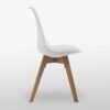 Life Interiors Lorenzo Retro Dining Chair 2-Piece Set, White