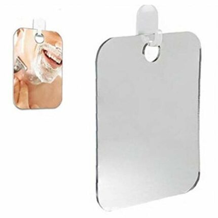 AMOYER Acrylic Anti Fog Shower Mirror Bathroom Fogless Fog Free Mirror Washroom Travel for Shaving Mirror
