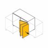 Emuca - Titane pull out corner module for kitchen furnitures, opening to the Left, Anthracite grey, Steel and Wood