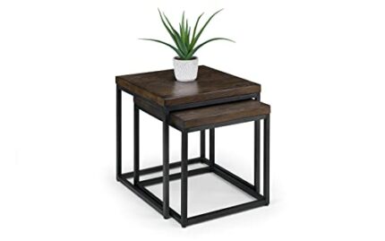 Julian Bowen Brooklyn Nesting Lamp Tables, Dark Oak
