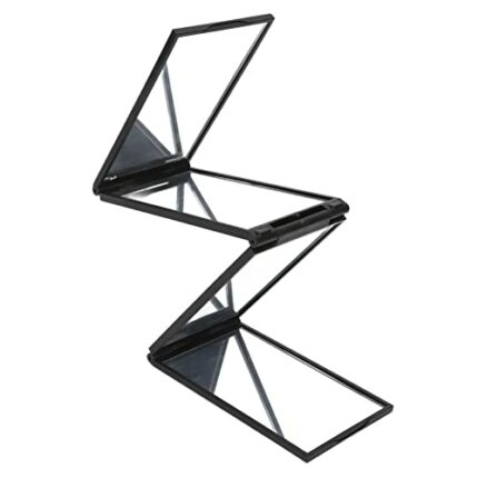 4 Way Mirror, 360 Degree Makeup Mirror 4 Panel Foldable HairCut Mirror Handheld Deaktop for Hair Cutting Colouring Styling Home Professional Use