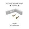 Toilet Seat Bumpers Wobbly Toilet Loo Seat Stabilisers Stop Children Elderly Disabled Slipping Sliding 4 Pack