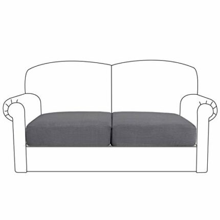 BellaHills Stretch Sofa Seat Cushion Cover Sofa Couch Cushion Furniture Protector Sofa Slipcover with Elastic Bottom Spandex Jacquard Fabric Smal