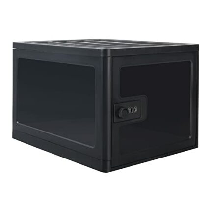 Lockable Box, Clear Lockable Storage Box for Food，Tech and Home Safety, Medicine Lock Box for Safe Medication,Lockable Storage Bin, Tablet Phone