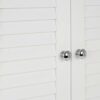 Premier 1600904 Housewares Bathroom Storage Bathroom Cabinets Wall Mounted With Double Shutter Door For Bathroom Storage Cabinet White 55H x 52W