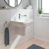 GROHE Start QuickFix Towel Ring (Metal, Concealed Fastening, Including Screws and Dowels, Extra Easy to Fit with GROHE QuickGlue), Size 200 mm, C