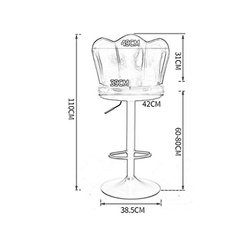 DINGZZ Solid Wood Bar Chair Household High Stool Reception Chair Simplicity Bar Nordic Barstool Backrest Stool Coffee Chair (Color : A)