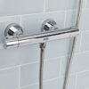 Bristan Frenzy Chrome Thermostatic Fast Easy Fit Bar Shower Valve (150 mm centres) with 3 Mode Kit (FZ SHXMMCTFF C)